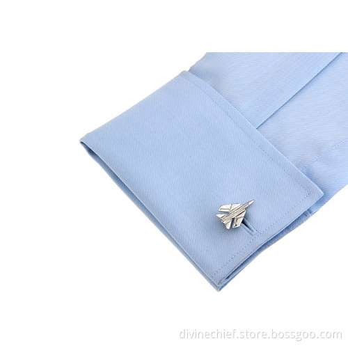 Custom Logo Airplane Model Cufflinks Luxury Man Shirt Cufflinks